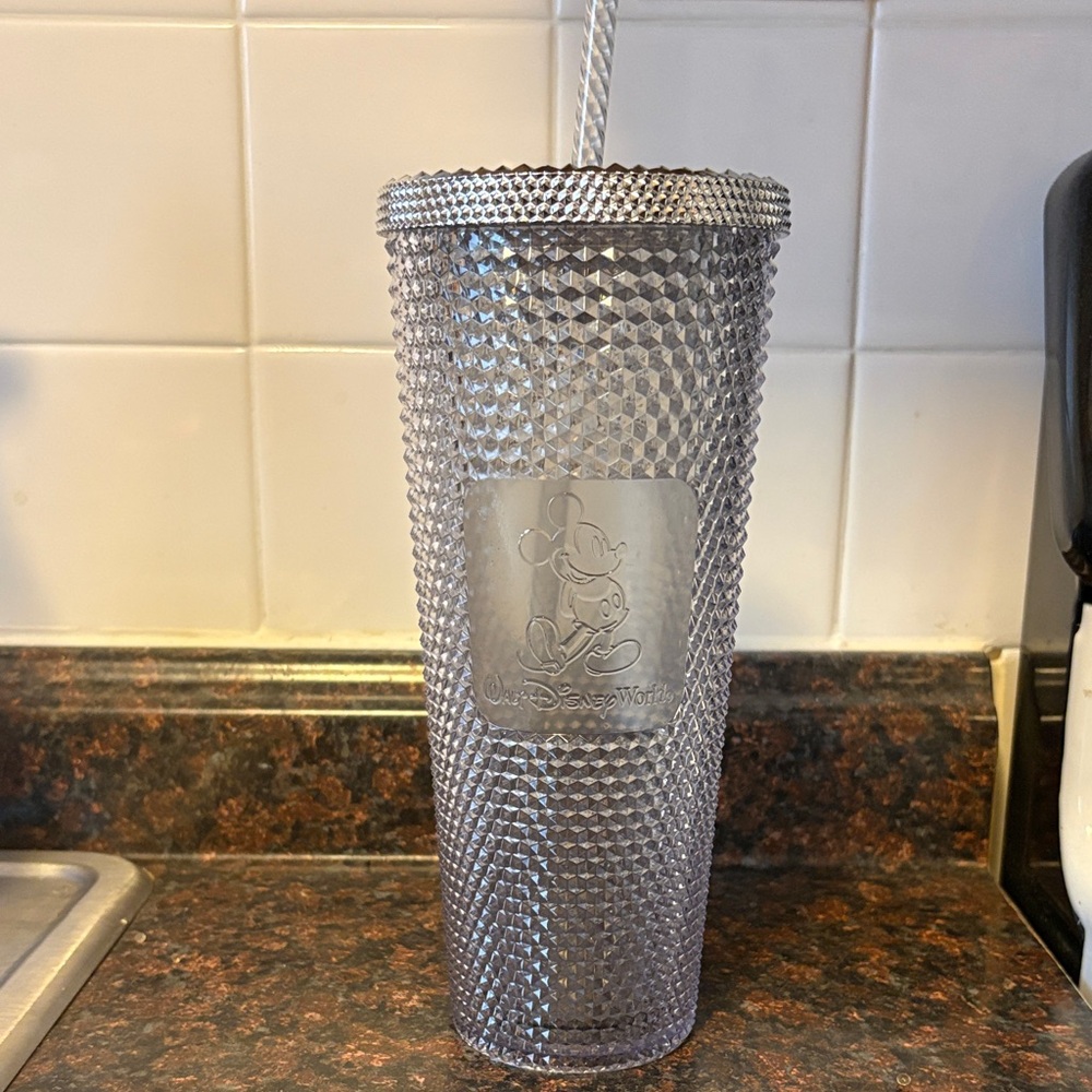Starbucks Disney Silver Studded Tumbler with Mickey Design